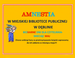 AMNESTIA w Miejskiej Bibliotece Publicznej w Dęblinie