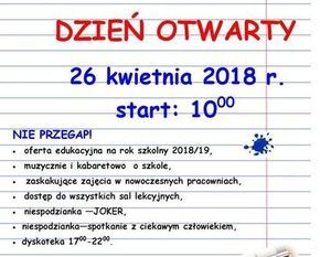 ZAPROSZENIE NA DZIEŃ OTWARTY LO W DĘBLINIE 26 kwietnia 2018!