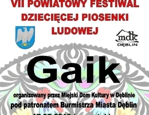 VII POWIATOWY FESTIWAL DZIECIĘCEJ PIOSENKI LUDOWEJ 