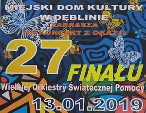 KONCERT Z OKAZJI 27 FINAŁU WIELKIEJ ORKIESTRY ŚWIĄTECZNEJ POMOCY 