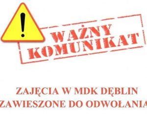 Wykadrowana część plakatu - Ważny komunikat 
