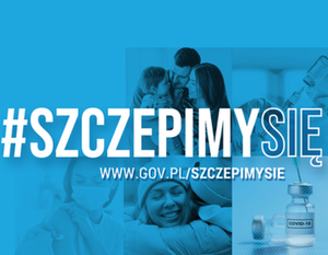 Grafika z napisem: #szczepimysie