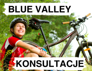 Grafika z napisem Blue valley  konsultacje.