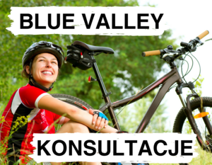 Grafika z napisem Blue valley konsultacje.