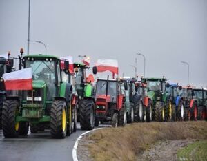 PROTEST ROLNIKÓW NA DROGACH POWIATU RYCKIEGO