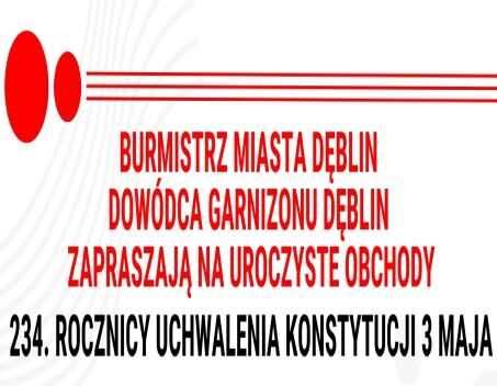 OBCHODY 234. ROCZNICY UCHWALENIA KONSTYTUCJI 3 MAJA