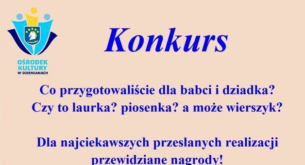 Konkurs z okazji Dnia Babci i Dziadka