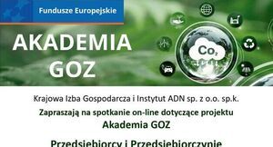 Krajowa Izba Gospodarcza i Instytut ADN sp. z o.o. sp.k. Zapraszają na spotkanie on-line dotyczące projektu Akademia GOZ
