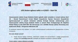 Nabór Wniosków - GA - Lokalna Grupa Działania Stolem.