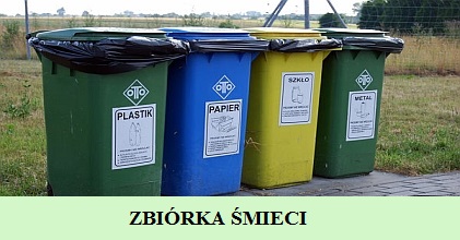 Informacja dotycząca pojemników na śmieci
