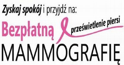 Bezpłatna mammografia - 13 sierpnia 2019