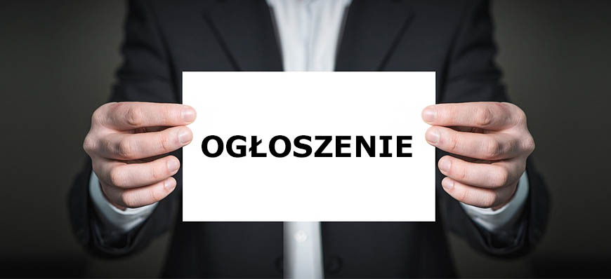 OGŁOSZENIE 