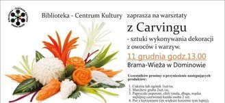 Biblioteka - Centrum Kultury zaprasza na warsztaty z Carvingu