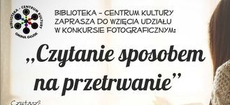 Wykadrowana część plakatu - Czytanie sposobem na przetrwanie