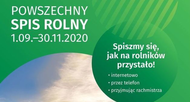 fragment ulotki promocyjnej powszechny spis rolny 1.09-30.11.2020 Spiszmy się jak na rolników przystało!