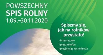 fragment ulotki promocyjnej powszechny spis rolny 1.09-30.11.2020 Spiszmy się jak na rolników przystało!