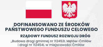 Tablica dofinansowania, flaga i godlo polski z napisami