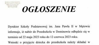 Ogłoszenie w formie graficznej