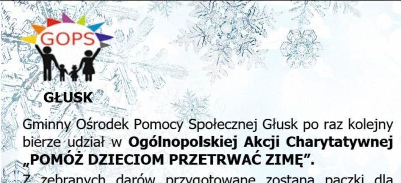 plakat akcji Pomóż dzieciom przetrwać zimę