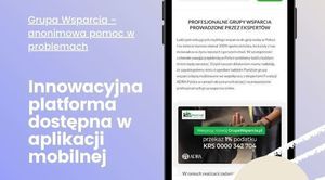 Pierwsza w Polsce anonimowa i darmowa platforma wsparcia dostępna w aplikacji mobilnej