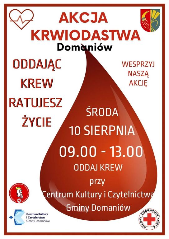 Akcja krwiodastwa - Domaniów 10.08.2022 r. 