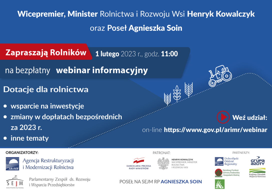 WEBINARIUM DLA ROLNIKÓW