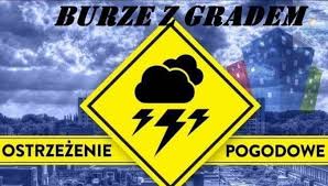 Ostrzeżenie meteorologiczne - burze z gradem!