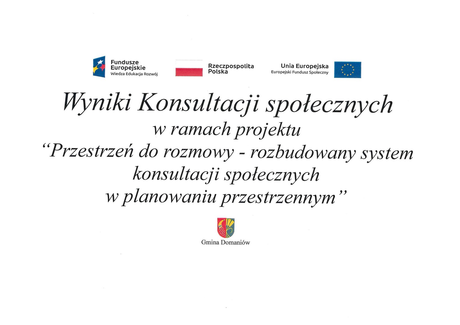 Wyniki Konsultacji społecznych 