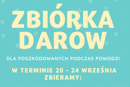 Organizujemy zbiórkę dla powodzian!