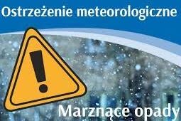 Ostrzeżenie meteorologiczne - opady marznące!