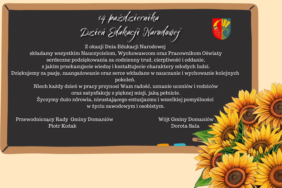 Życzenia z okazji Dnia Edukacji Narodowej