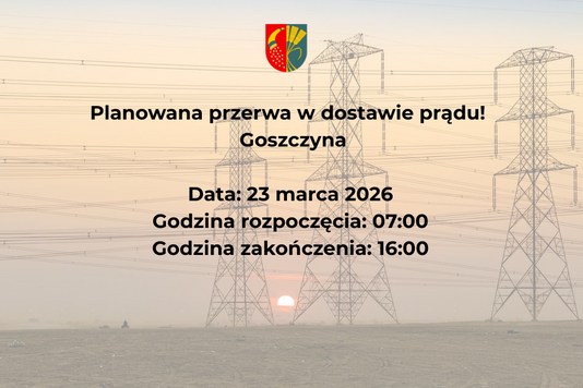 Planowana przerwa w dostawie prądu!