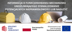 Informacja o funkcjonowaniu mechanizmu umożliwiającego sygnalizowanie potencjalnych nieprawidłowości lub nadużyć