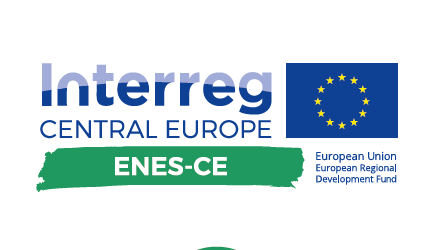 Zdjęcie przedstawia napis ,,Interreg central europe ENES-CE"