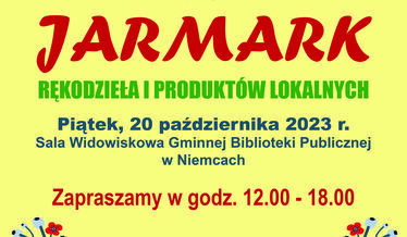 Zaproszenie na Jarmark Rękodzieła i Produktów Regionalnych
