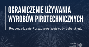 grafika z napisem ograniczenie używania wyrobów pirotechnicznych