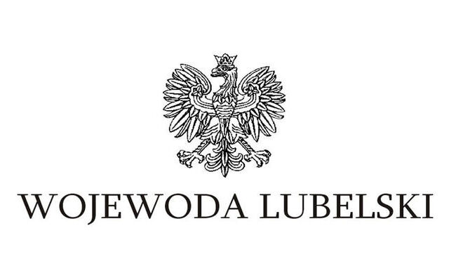 Na zdjęciu godło państwowe z napisem Wojewoda Lubelski