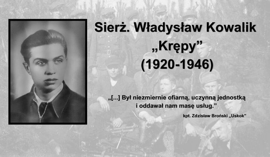 Uroczystość wspomnieniowa w 79. rocznicę śmierci sierżanta Władysława Kowalika "Krępego"