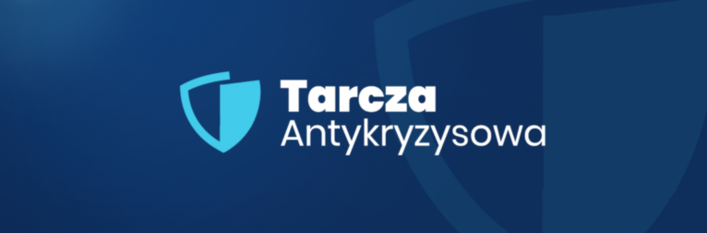 Logo Tarcza Antykryzysowa na granatowym tle