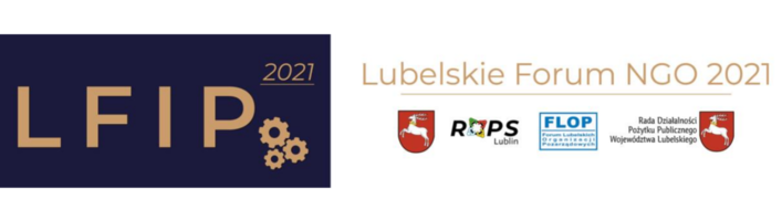 Logo LFIP 2021 i napis Lubelskie Forum NGO 2021
