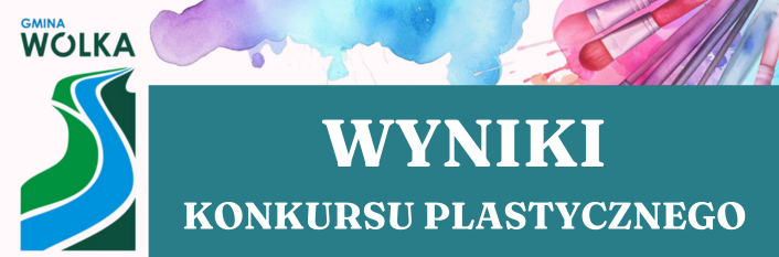 grafika i napis wyniki konkursu plastycznego