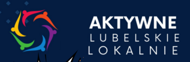Plakat promujący "Aktywne Lubelskie Lokalnie 2025" z kolorowym, stylizowanym logo. Na białym tle w formie wybuchu widnieje informacja o przedłużeniu naboru wniosków do 27.04.2025 r. do godziny 23:59.
