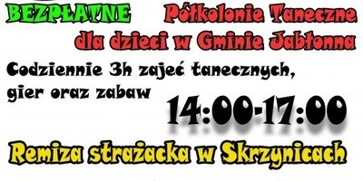 Półkolonie taneczne w Skrzynicach 