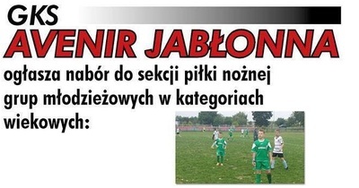GKS Avenir Jabłonna zaprasza!