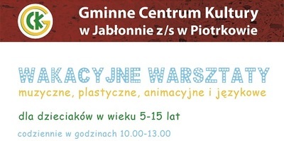 Mobilne wakacyjne warsztaty z Gminnym Centrum Kultury 