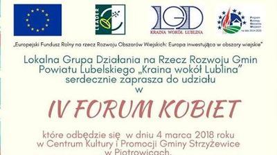 Zapraszamy na  IV Forum Kobiet 