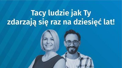 Plakat powszechnego spisu ludności, tekst tacy ludzie jak ty zdarzają się raz na dziesięć lat