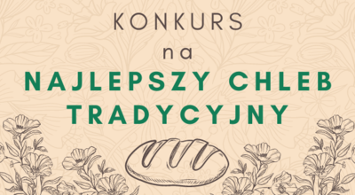 rysunek chleba, tekst konkurs na najlepszy tradycyjny chleb