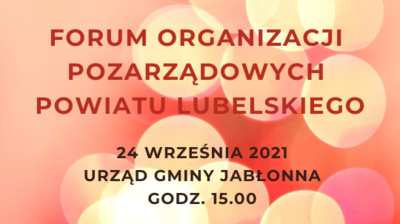 forum organizacji pozarządowych powiatu lubelskiego