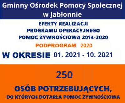 Efekty realizacji programu operacyjnego pomoc żywnościowa